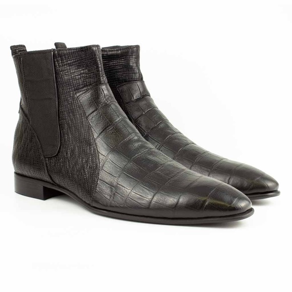 Black Chelsea Leather Boots main image 4